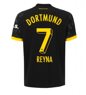 Borussia Dortmund Giovanni Reyna #7 Replika Udebanetrøje 2023-24 Kortærmet